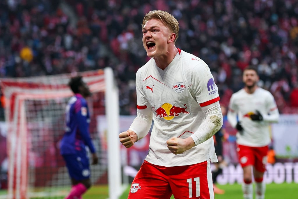 Conrad Harder will auch in den Topspielen mit RB Leipzig jubeln. (Archivbild)