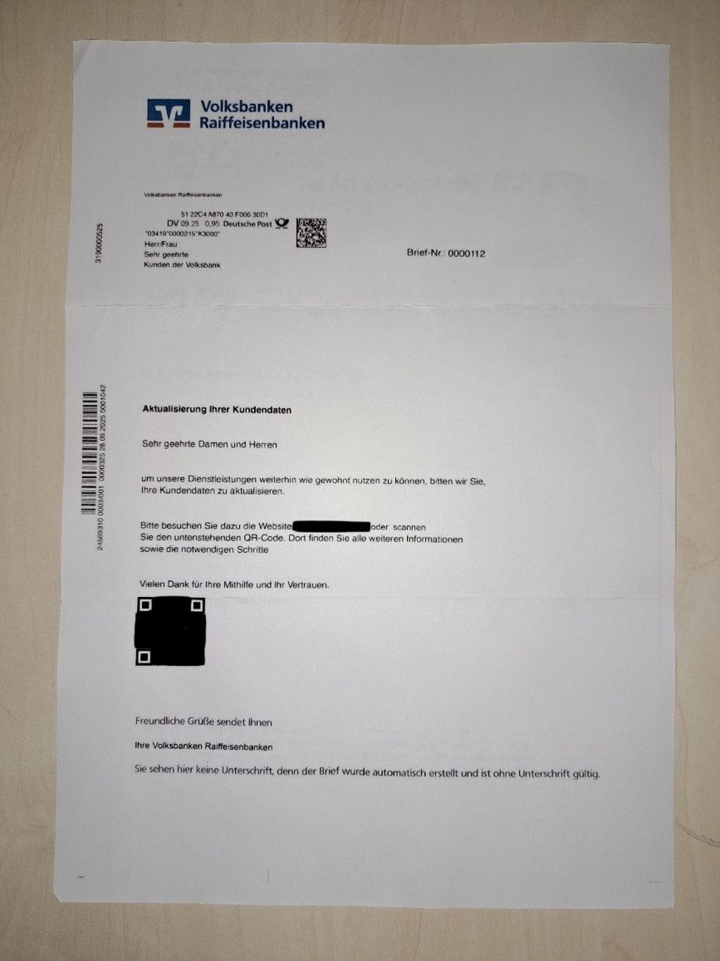 Dieses gefälschte Schreiben wird aktuell in Stendal verteilt. Die Polizei warnt vor der Betrugsmasche.