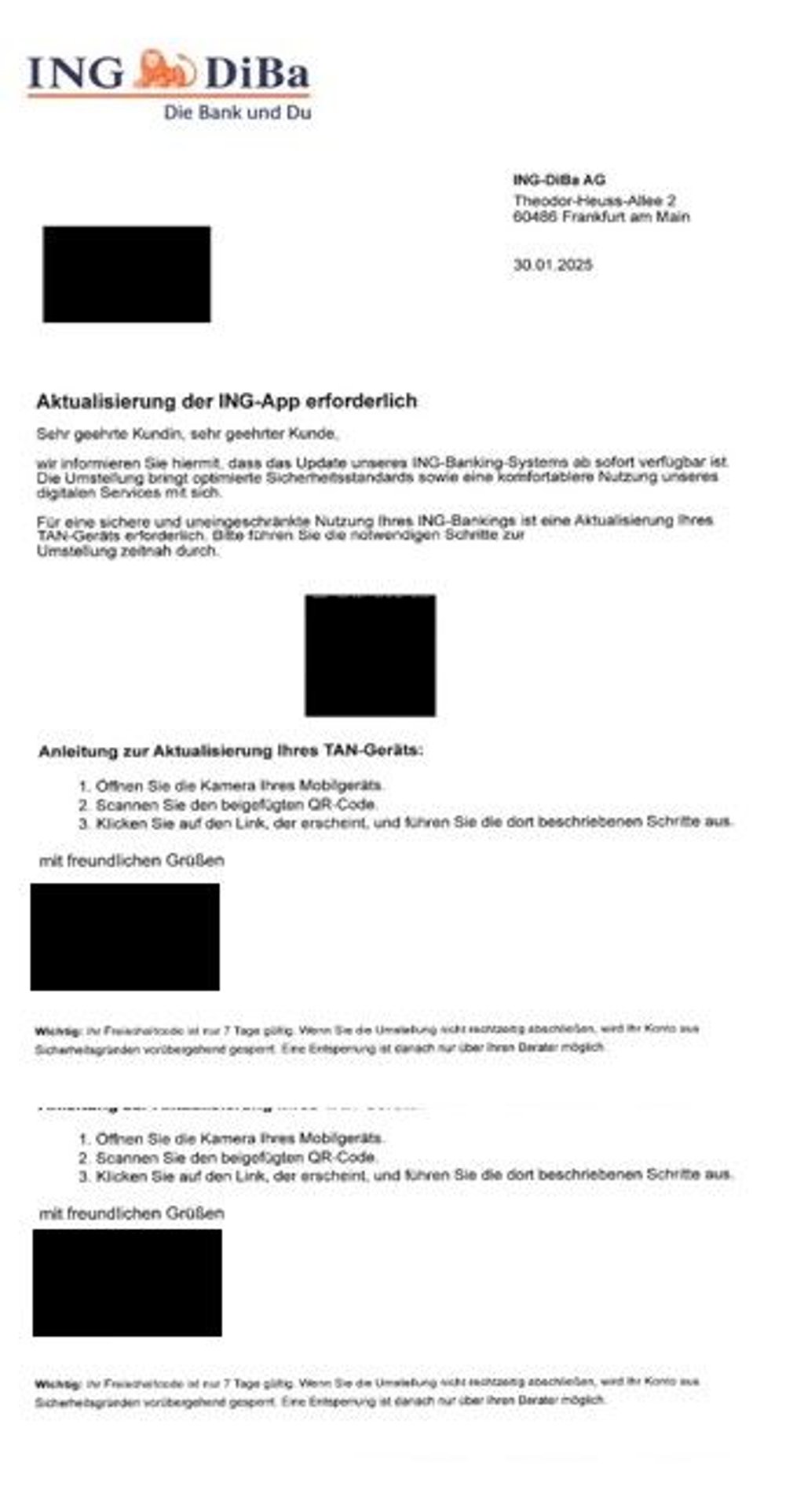 Mit einem gefälschten Schreiben der ING DiBa ist ein Senior im&nbsp; Jerichower Land um viel Geld betrogen worden.