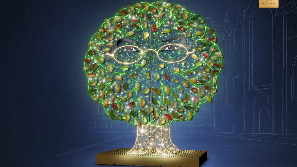 Diese Lichterweltfigur steht in Magdeburg-Nordwest im Winter vor dem Offenen Treff. Nun wechselt der Traumzauberbaum den Standort. 