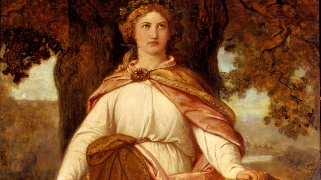 Unterm deutschen Eichenbaum: „Germania“ (Ausschnitt), Öl auf Leinwand, 1848/49