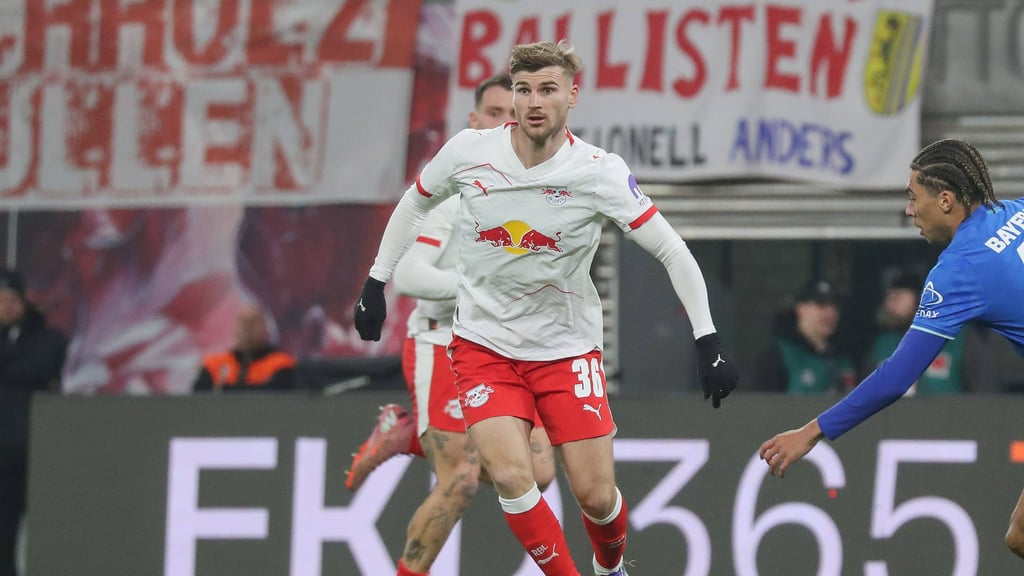 Timo Werner in seinem letzen Spiel für RB gegen Bayer Leverkusen.