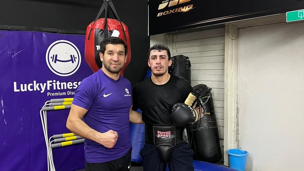 Azad Azizov (l.) mit seinem Schützling Kenan Huseynaliyev.