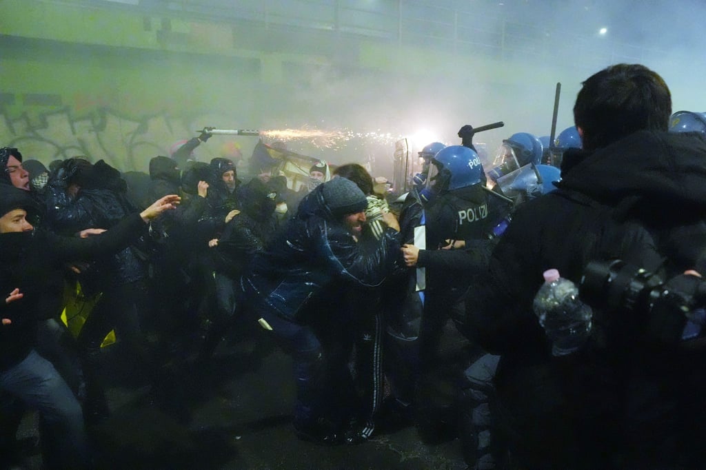 Bei der Demonstration in Mailand kam es zu Ausschreitungen.