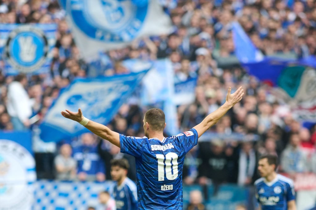 Stürmer-Star Edin Dzeko traf bei seinem Startelf-Debüt für Schalke 04 zweimal.