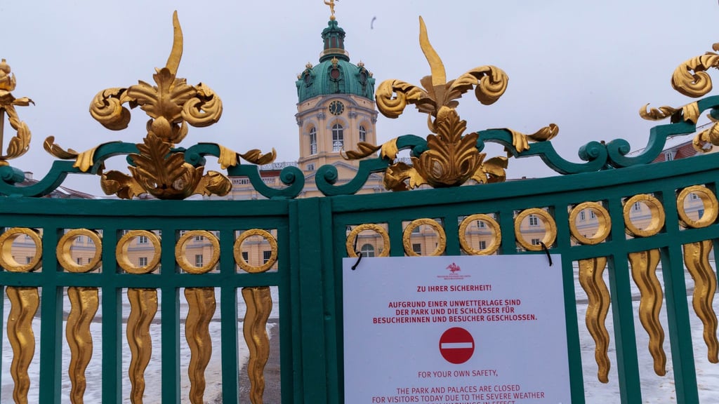 Der Park am Schloss Charlottenburg ist geschlossen.