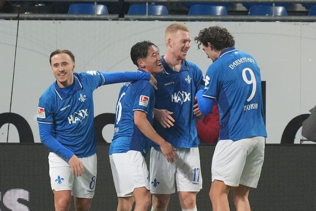 Darmstadt jubelt über das dritte Tor.