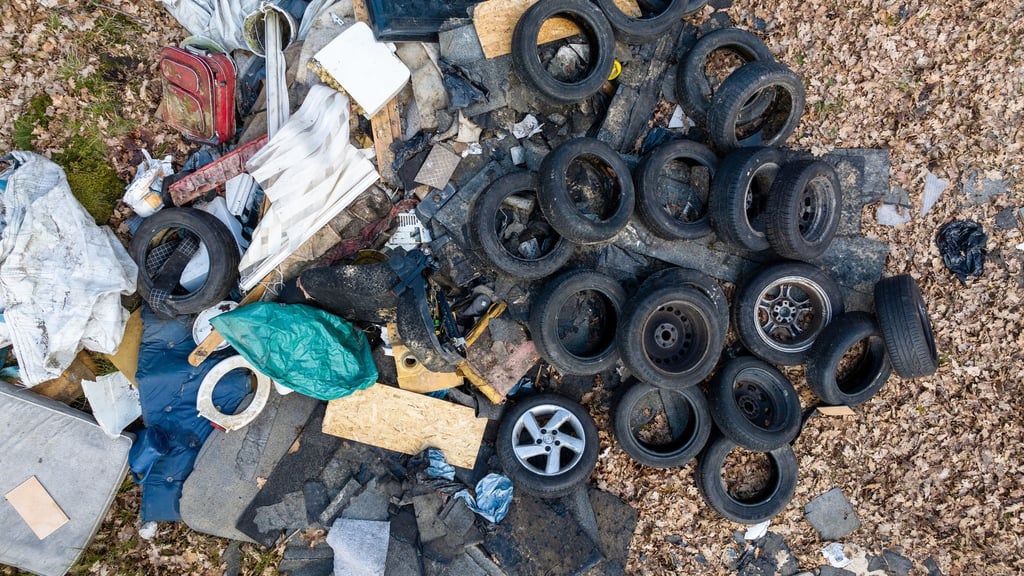 Reifen, Möbel und Bauschutt gehören zu den Abfällen, die häufig illegal in der Landschaft entsorgt werden (Archivbild)