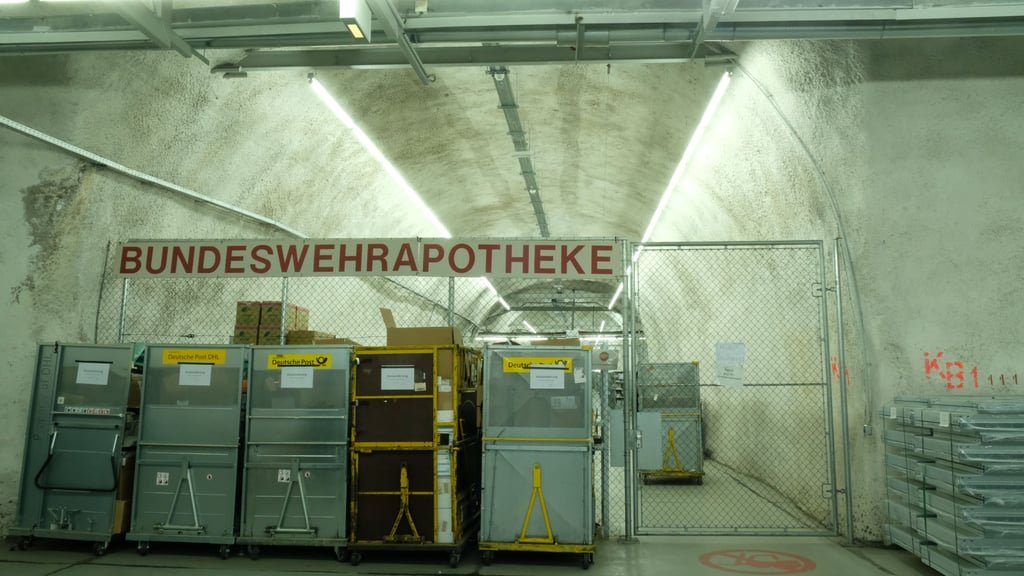 Blick in die Untertageanlage der Bundeswehr in Blankenburg.