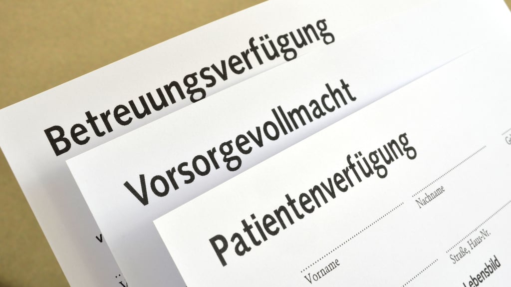 Mit einer Vorsorgevollmacht trifft man Vorkehrungen für den Fall, dass man nicht mehr in der Lage ist, selbst zu entscheiden. 