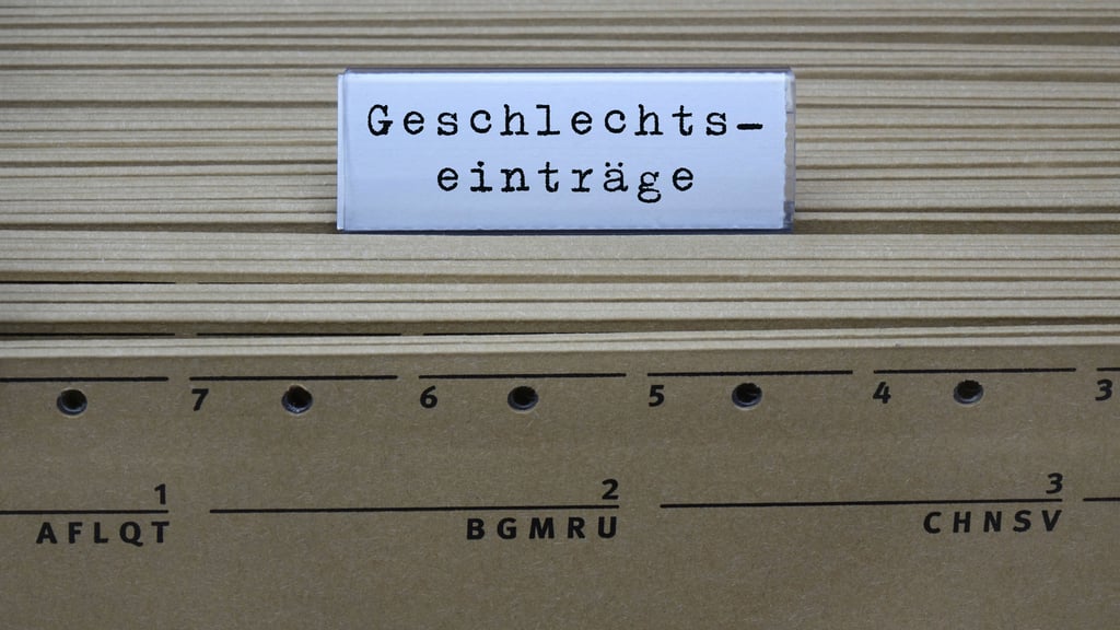 In einem Hängeregister sind Vorgänge rund um Geschlechtseinträge einsortiert.