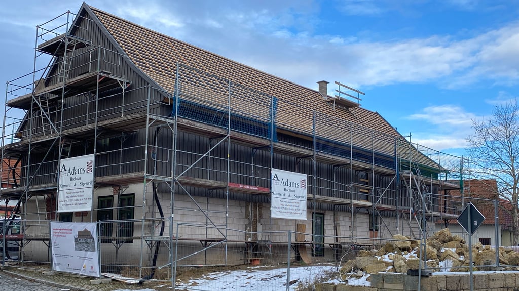 Das Bürgerhaus in Halberstadts Ortsteil Ströbeck wird saniert.