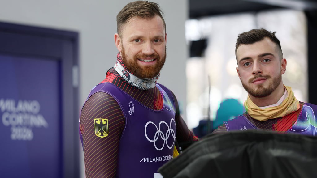 Toni Eggert (l.) und Florian Müller waren beim Training in Cortina mit ihrem Start zufrieden.