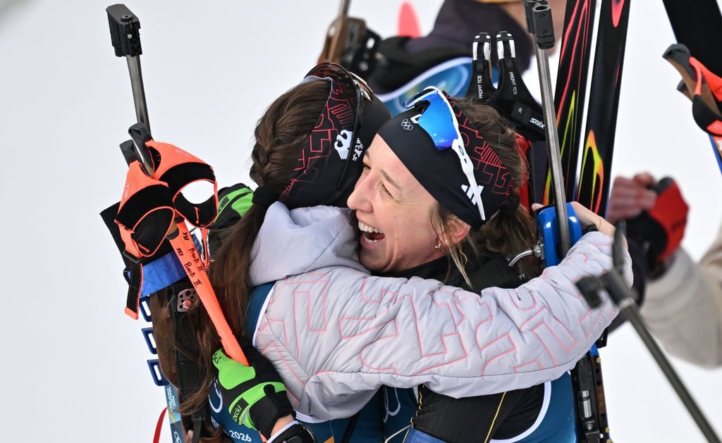 Franziska Preuß jubelte schon über Bronze in der Mixed-Staffel.