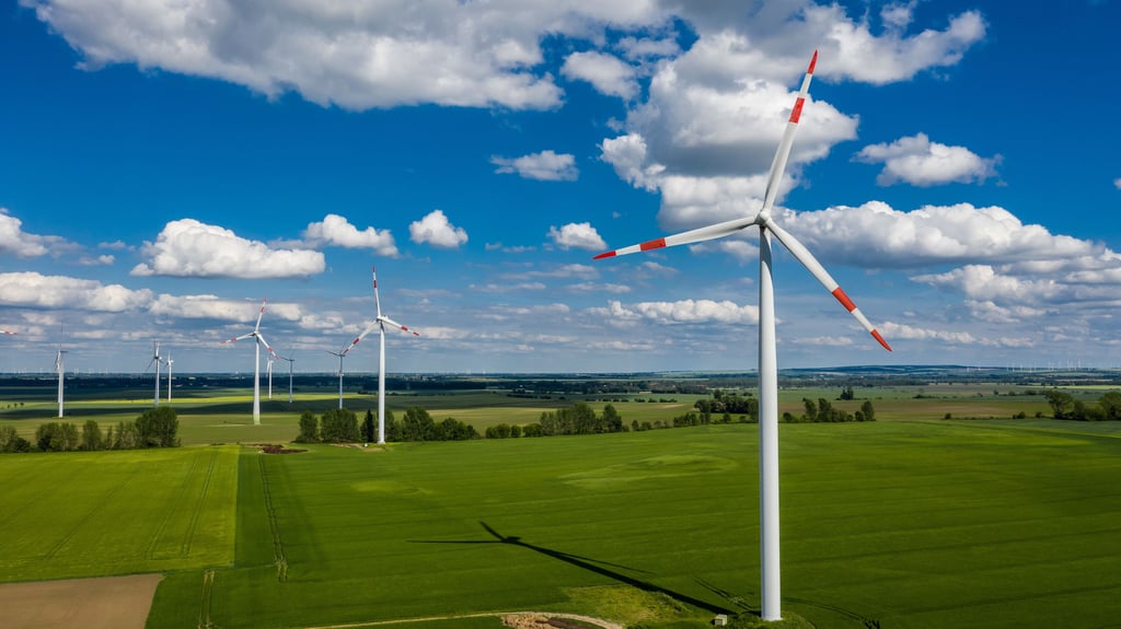Bei Schwanebeck steht seit einigen Jahren ein kleinerer Windpark.