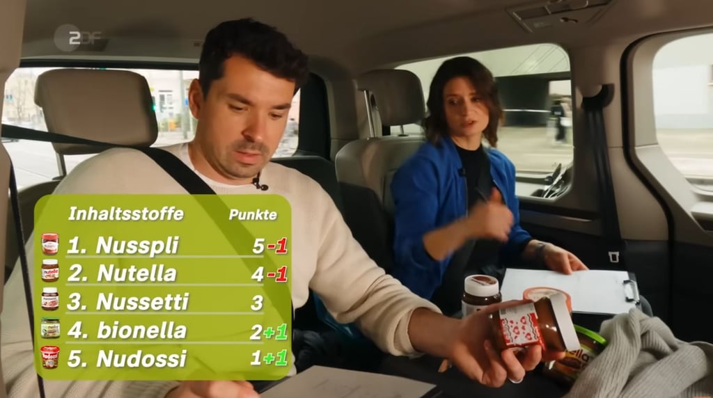 Nach der Begutachtung der Inhaltsstoffe konnte Nudossi einen Punkt gut machen. Die Experten schätzten vor allem die vielen enthaltenen Nüsse.