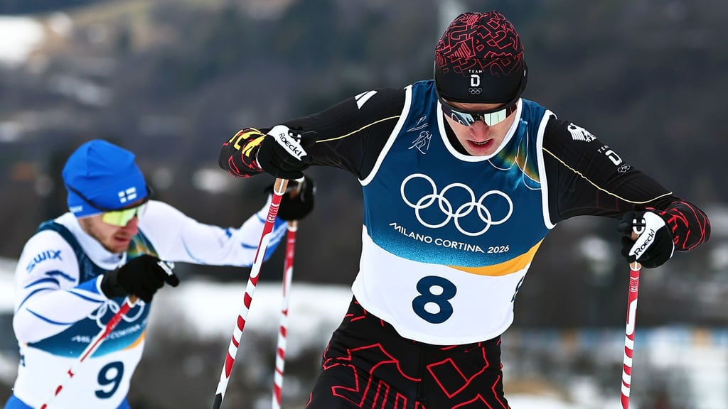 Vinzenz Geiger war bei seinem ersten Olympia-Rennen in Italien nicht in Topform.