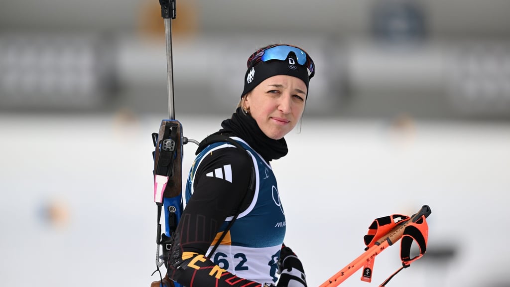 Franziska Preuß leistete sich zwei Schießfehler.