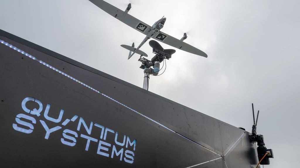 Die von Quantum Systems hergestellte Aufklärungsdrohne "Vector AI" (Archiv)