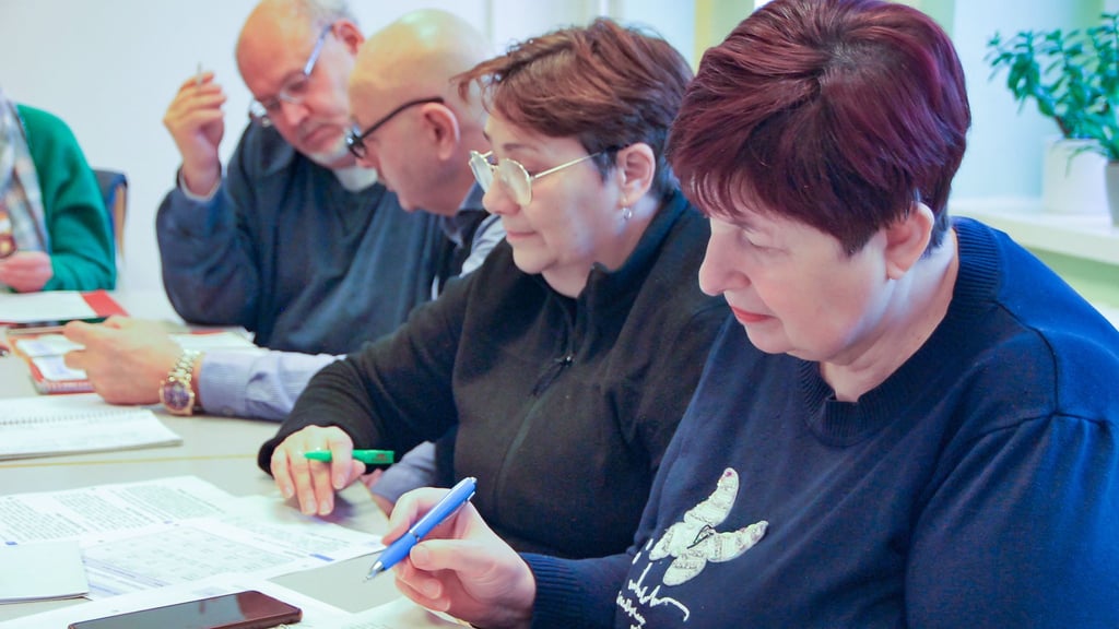 Pauken für die Integration: Ukrainer lernen Deutsch. (Archivbild)