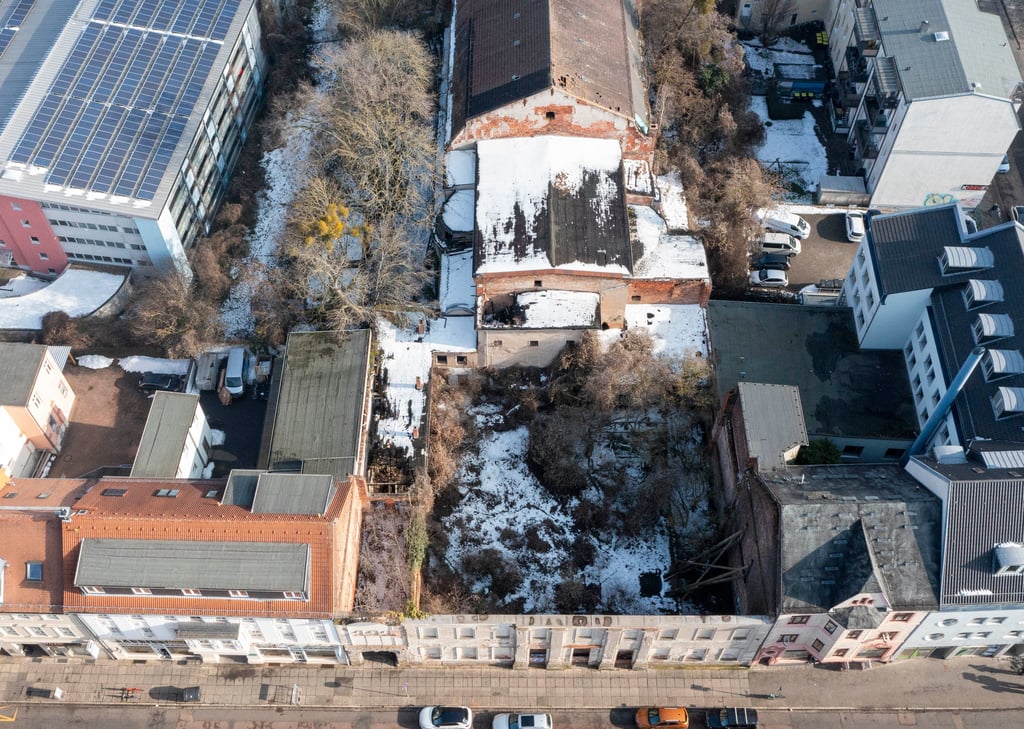 Der Kristallpalast, wie er heute von oben aussieht. 