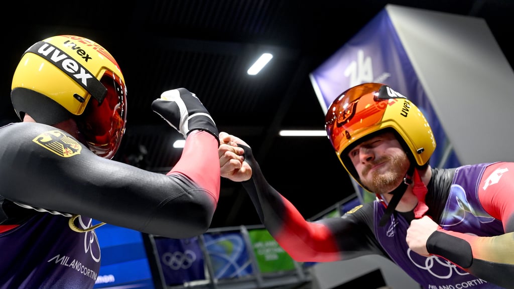 Ein Doppelsitzer, ein Team, ein vierter Platz: Toni Eggert (l.) und Florian Müller.