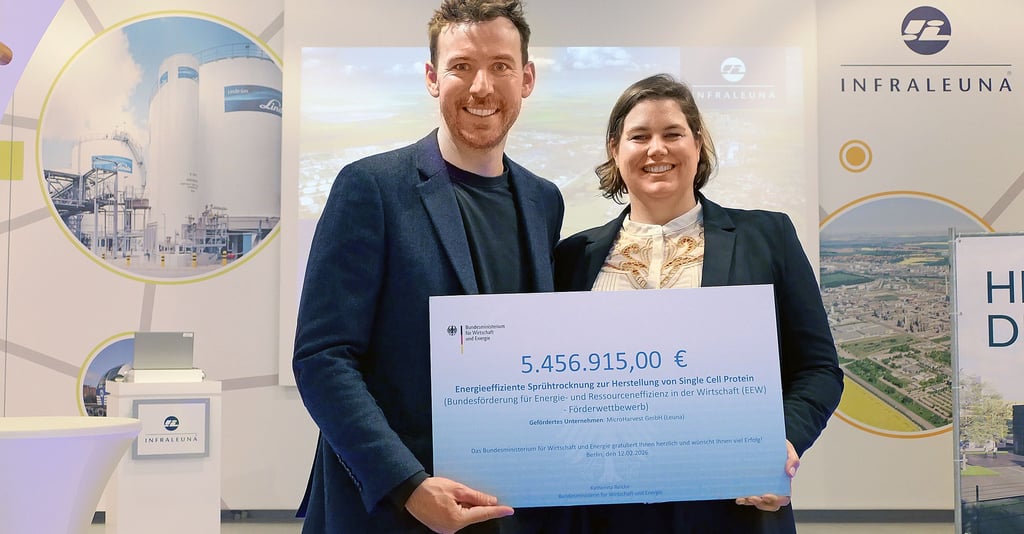 Jonathan Roberz und Katelijne Bekers haben mit ihrer Idee der Fermentierung zu Proteinen auch den Bund überzeugt. 