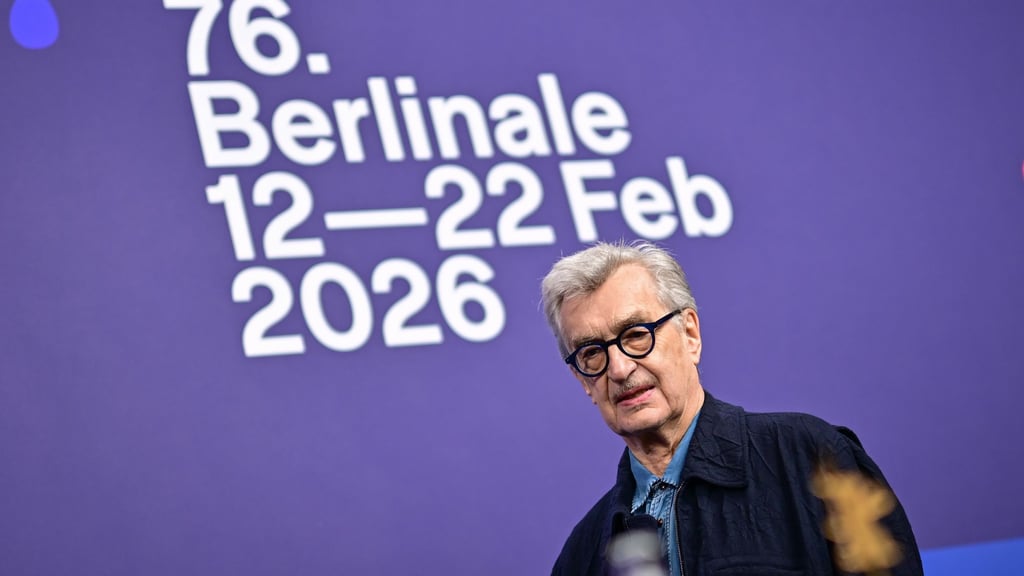Wim Wenders bei der Jury-Pressekonferenz.