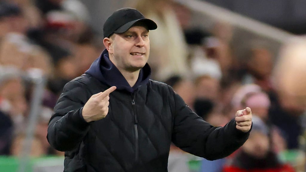 RB-Trainer Ole Werner im Pokalspiel in München.