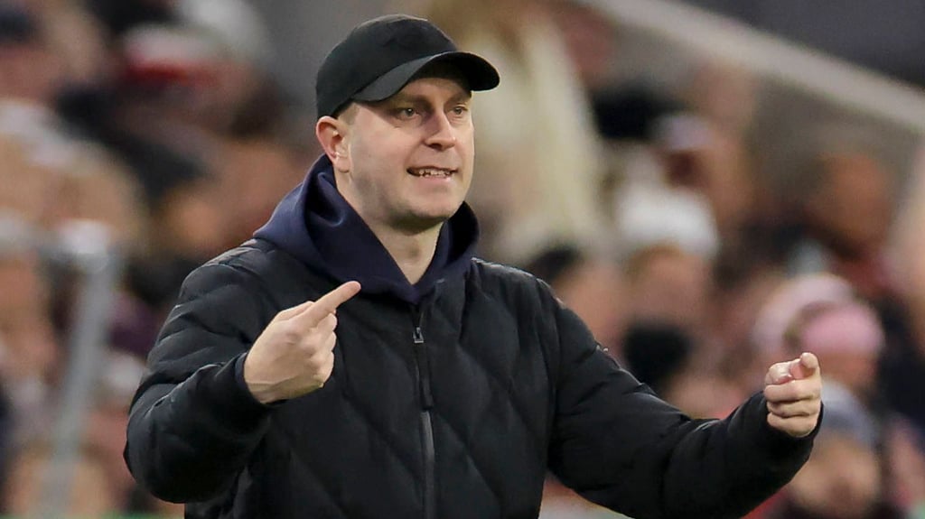 RB-Trainer Ole Werner im Pokalspiel in München.