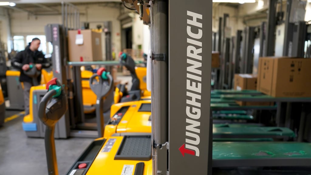 Der Logistikdienstleister Jungheinrich hat nach eigenen Angaben mehr als 8.200 Beschäftigte in Deutschland. (Archivbild)