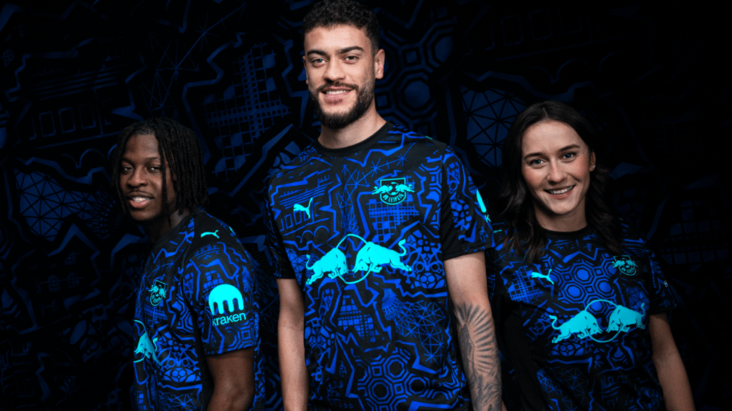 Die RB-Spieler Johan Bakayoko, Romulo und Lara Marti (v.l.n.r.).