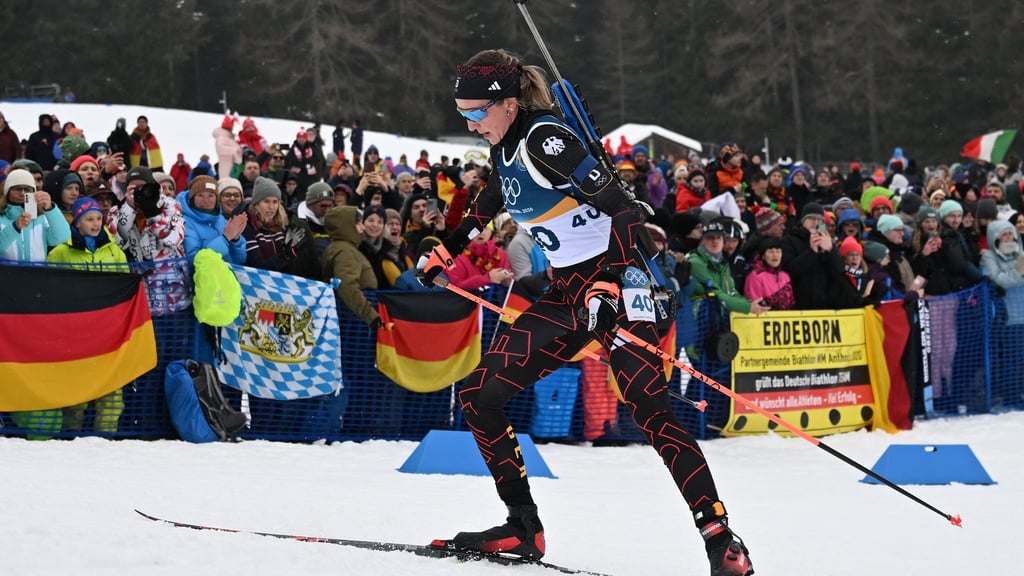 Franziska Preuß auf der Strecke in Antholz.