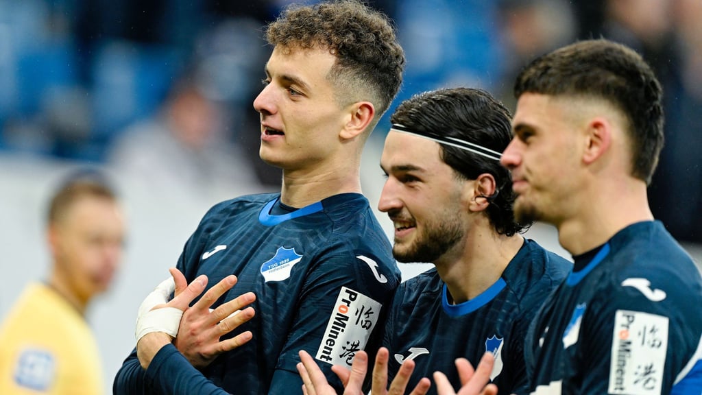 Torschütze Fisnik Asllani (l.): Hoffenheim wirbelt und feiert.