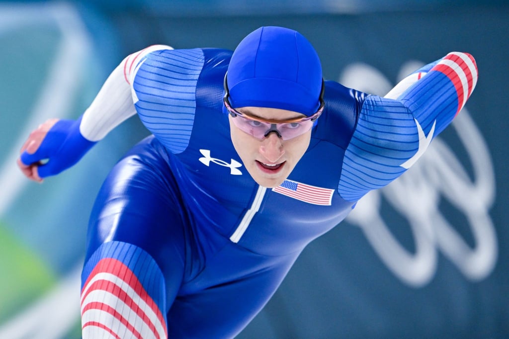 Jordan Stolz aus den USA gewann sein zweites Gold bei den Olympischen Spielen in Italien.