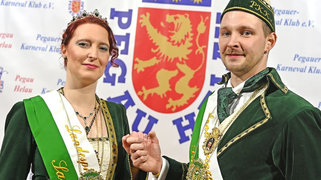 Désirée und Simon Kremers sind das 62. Pegauer Prinzenpaar - und vertreten ganz Sachsen.