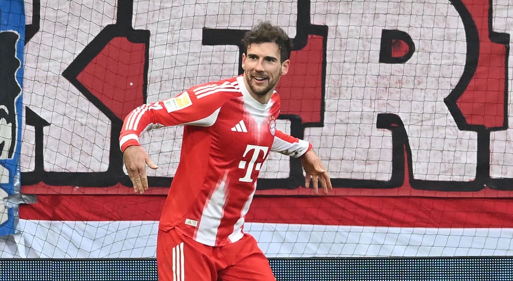 Leon Goretzka nach seinem Tor in Bremen.