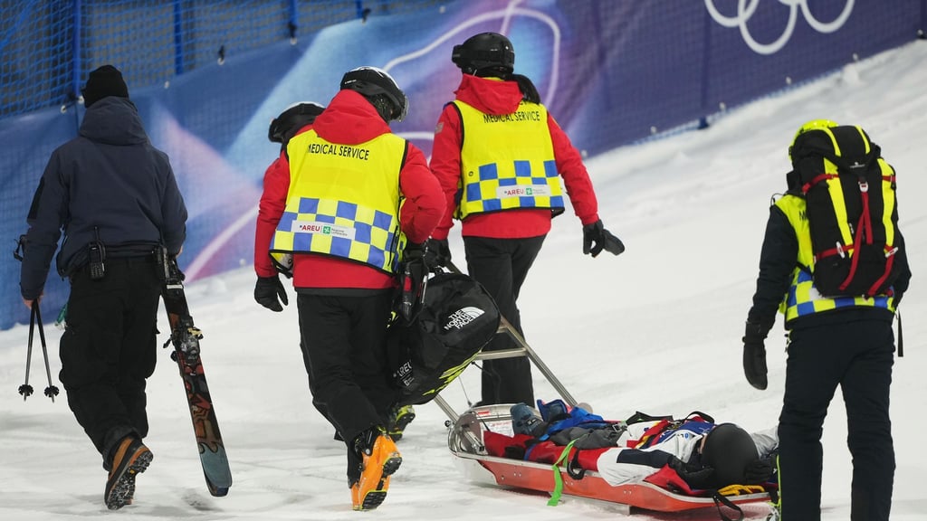 Musste mit einem Schlitten abtransportiert werden: Elias Lajunen