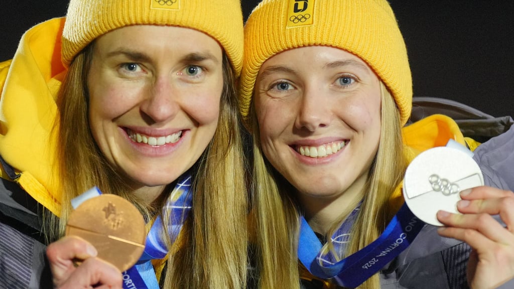 Susanne Kreher (r) holte sich Silber, Jacqueline Pfeifer fuhr zu Bronze.