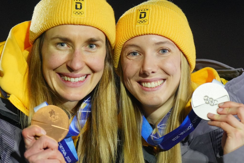 Susanne Kreher (r) holte sich Silber, Jacqueline Pfeifer fuhr zu Bronze.