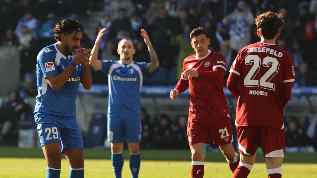 Der 1. FC Magdeburg um Baris Atik und Rayan Ghrieb ist auf den 16. Rang zurückgefallen.