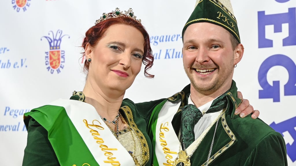 Désirée und Simon Kremers vom Pegauer Karneval-Klub sind das erste Landesprinzenpaar Sachsens.