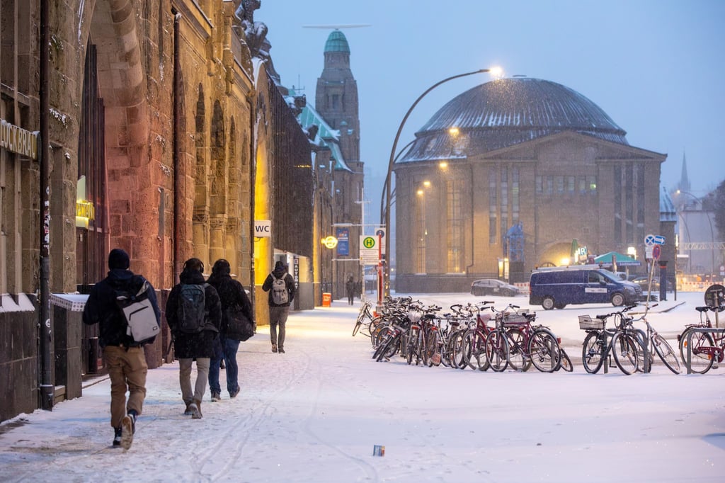 Auch in Hamburg liegt Schnee.
