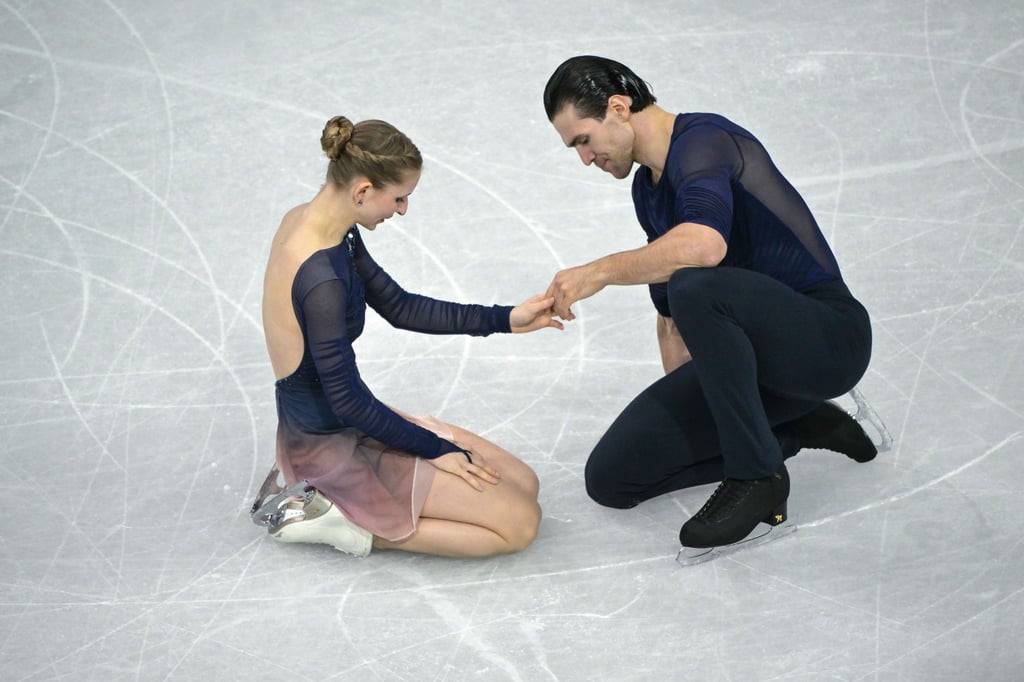 Minerva Hase und Nikita Volodin unterliefen in der Kür einige Fehler.