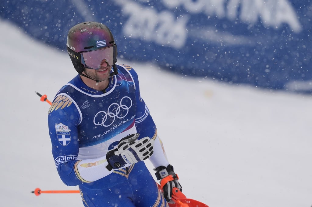 AJ Ginnis aus Griechenland beendet seine aktive Ski-Karriere bei Olympia.