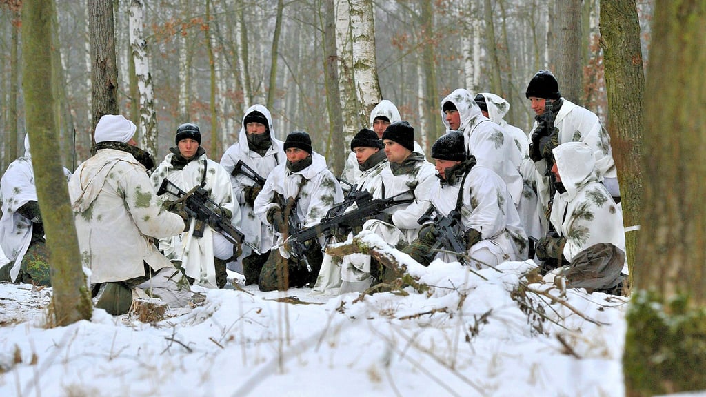 Die Soldaten des Panzerpionierbataillons 701 der Geraer Bundeswehrkaserne trainieren wie auf diesem Archivfoto auch im Winter gelegentlich auf dem Standortübungsplatz im Zeitzer Forst. 