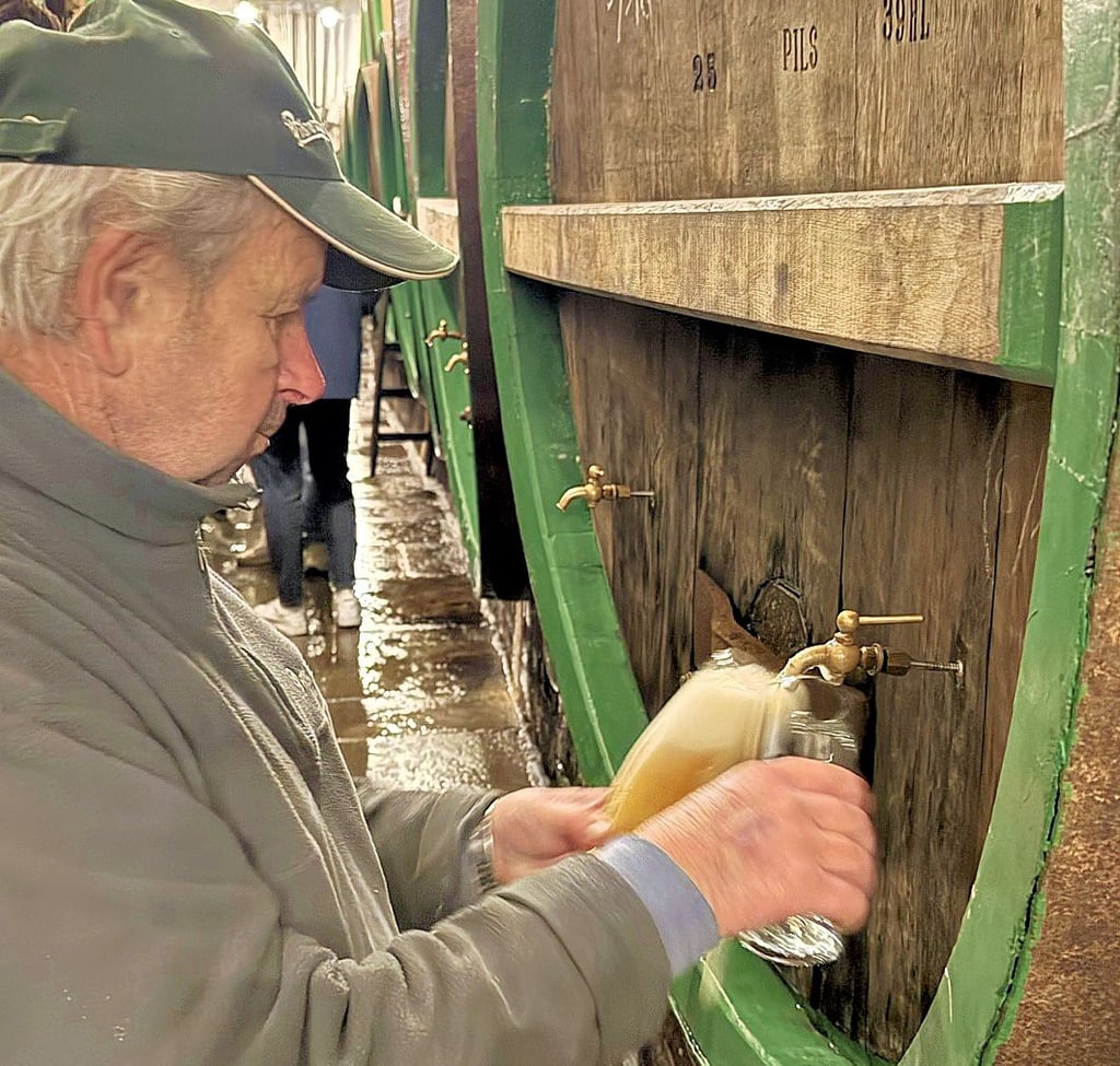 Frisch gezapft: Ein ungefiltertes Pils direkt vom Fass.