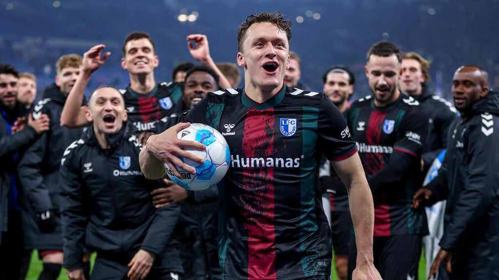 Martijn Kaars gelang für den 1. FC Magdeburg am 1. Februar 2025 ein Viererpack im Zweitligaspiel beim FC Schalke 04.