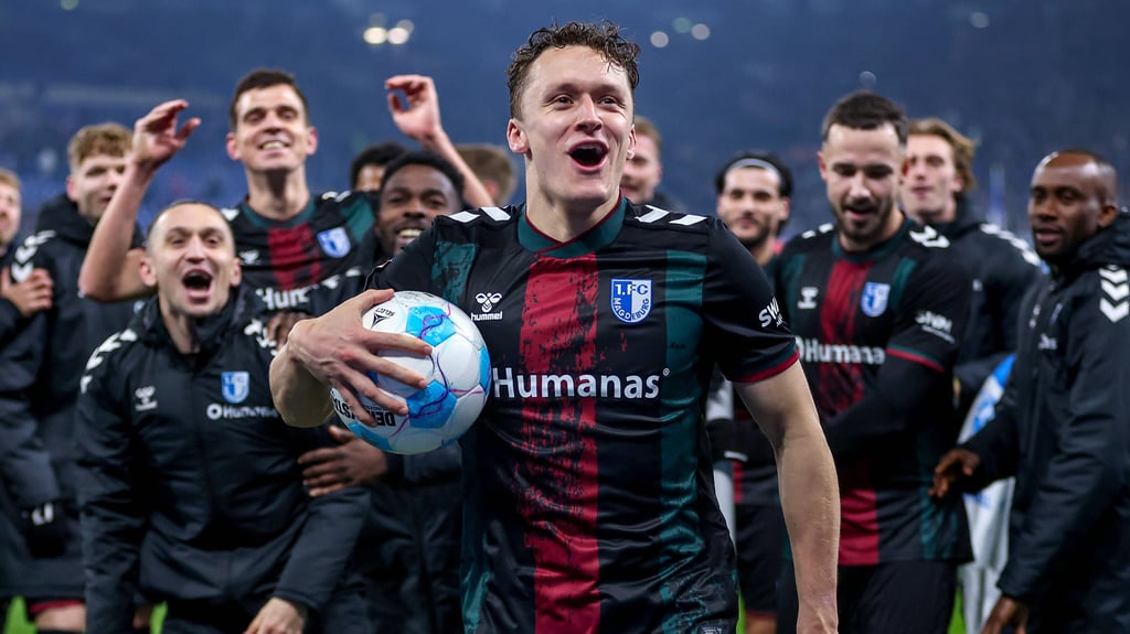 Martijn Kaars gelang für den 1. FC Magdeburg am 1. Februar 2025 ein Viererpack im Zweitligaspiel beim FC Schalke 04.