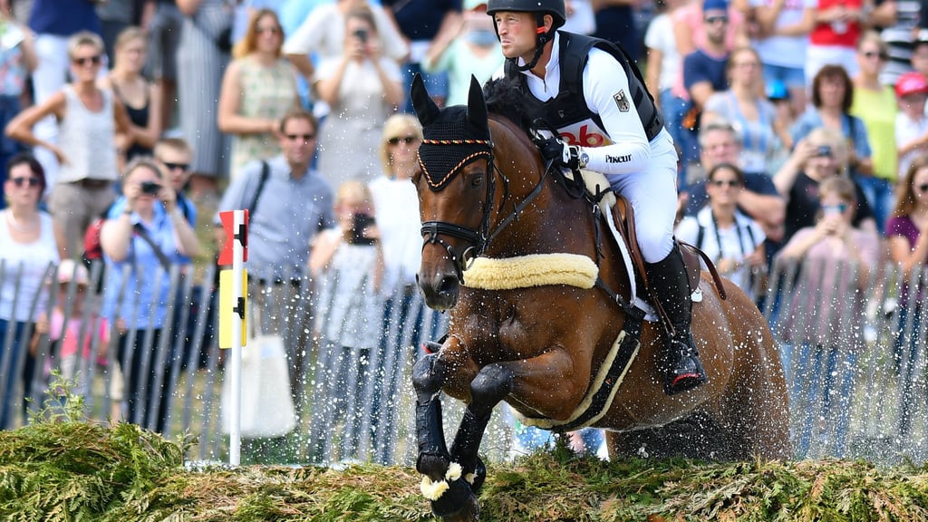 Der deutsche Vielseitigkeitsreiter Michael Jung auf dem Pferd Sam. (Archivbild)